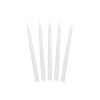 Taper candle, matt, white, 24cm: 1pkt/10pc. 
