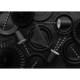 Paper Cups, black, 250ml: 1pkt/6pc. 