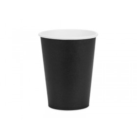 Paper Cups, black, 250ml: 1pkt/6pc. 