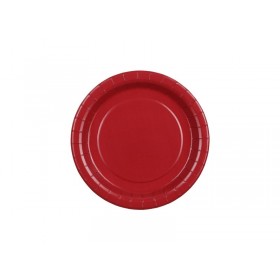 Paper Plates, dark red, 18 cm: 1pkt/6pc. 