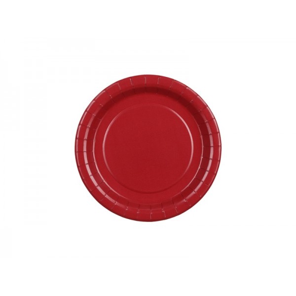 Paper Plates, dark red, 18 cm: 1pkt/6pc. 