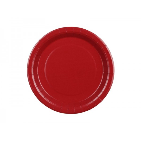 Paper Plates, dark red, 23 cm: 1pkt/6pc. 