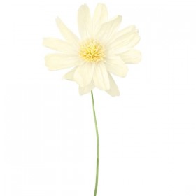 WHITE PAPER FLOWER WITH STEM CM 35X85 