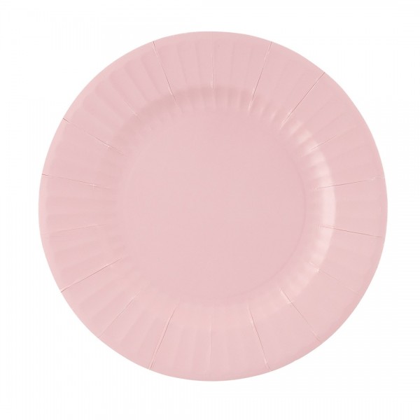 8 ROUND PLATES CM.27  PINK GERANIUM 
