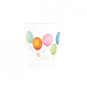 8 krūzītes 250 ml ar zīmējumu “Birthday Balloons” 