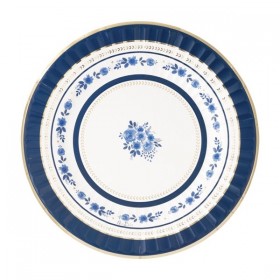 8  PLATES ROUND SHAPE CM.27 BLUE ROYAL 