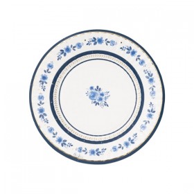 8  PLATES ROUND SHAPE CM.21 BLUE ROYAL 