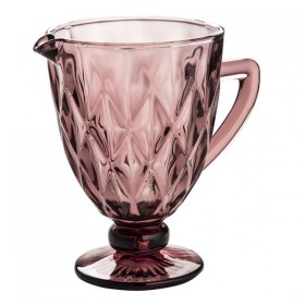 Rozā stikla karafe, 1.5 l