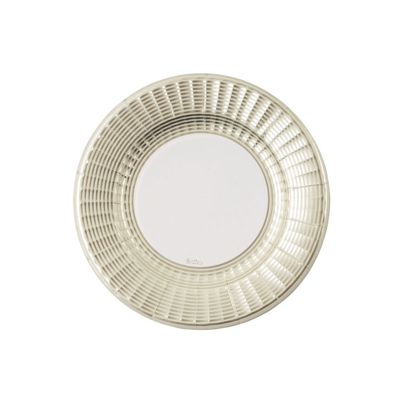 8  PLATES ROUND SHAPE CM.27 ELEGANCE CHAMPAGNE 