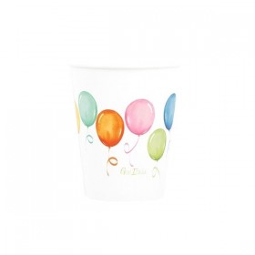 8 krūzītes 250 ml ar zīmējumu “Birthday Balloons”