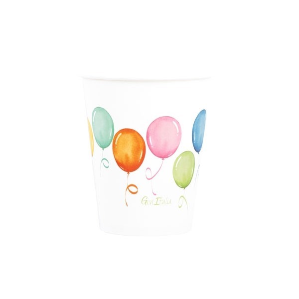 8 krūzītes 250 ml ar zīmējumu “Birthday Balloons”