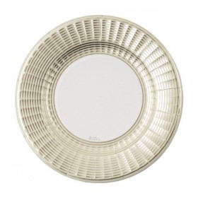 8 papīra šķīvji 27 cm ar elegantām baltā zelta svītrām