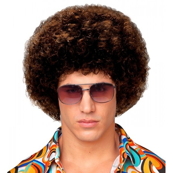 Parūka "Disko 70. gadi"/”Afro”, brūna