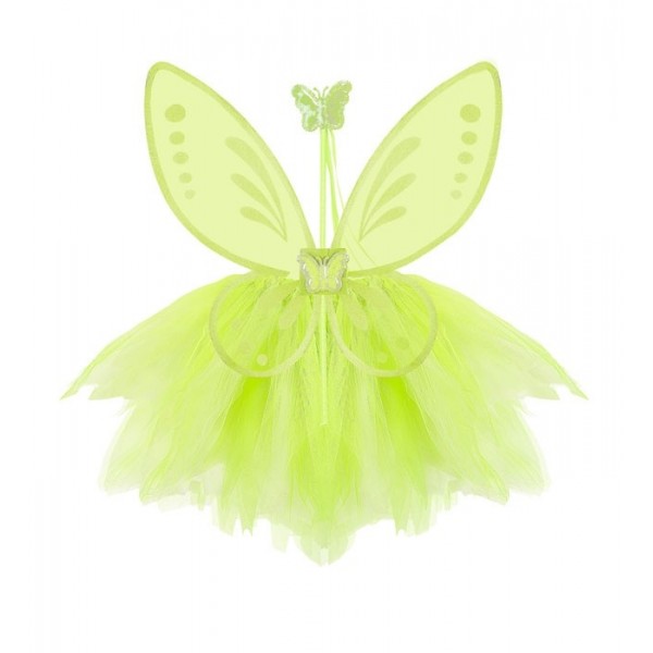 Zaļā “Maģiskā feja” (tutu, spārni, nūjiņa)