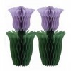 Papīra dekorācijas - Violetas tulpes, 2 gab., izmērs 15 cm