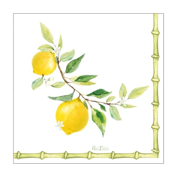 16 salvetes cm.33x33 dizains "Citrona koks"