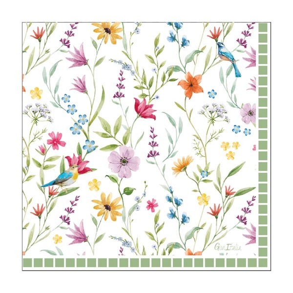 16 salvetes cm 33x33 dizains "Pavasara dārzs"