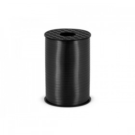 Plastmasas lente dāvanām un baloniem, melna, 5 mm x 225 m — svētku dekorēšanai, galda noformēšanai un ballītēm