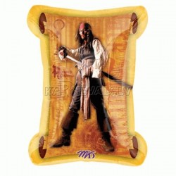 19"/48 x 34"/86 cm шар из фольги, Pirates of the Caribbean Captain Jack
