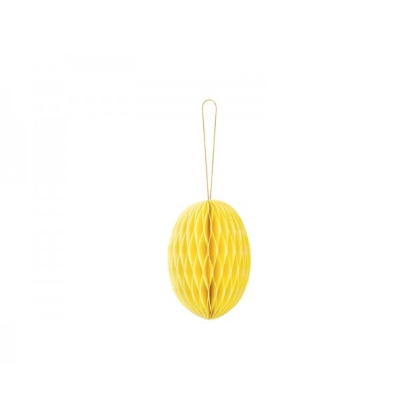 Papīra dekorācija Lieldienu Ola, dzeltena, 12 cm
