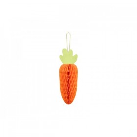 Papīra dekorācija Burkāns oranžā krāsā, augstums 20 cm
