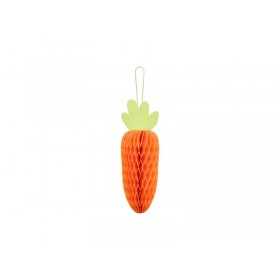 Papīra dekorācija Burkāns oranžā krāsā, augstums 20 cm 