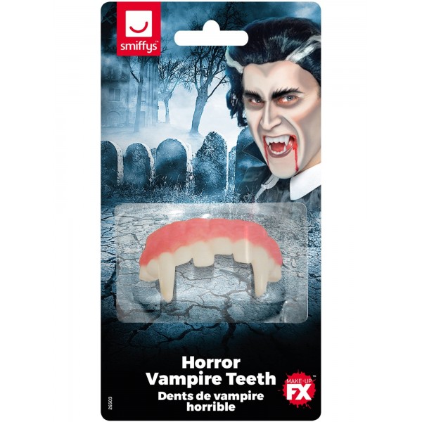 Накладные клыки вампира Smiffys Make-Up FX, белые 