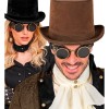 Steampunk brilles, antīks zelts