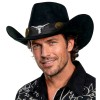 Чёрная ковбойская шляпа Dallas под замшу