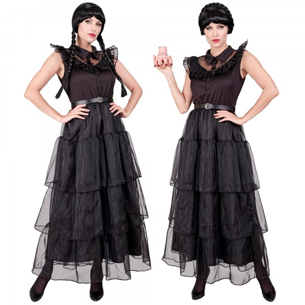 Dark Girl kostīms — 140 cm / 8-10 gadi, S izmērs pieaugušajiem