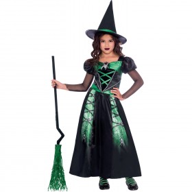 Bērnu zirnekļu raganas Spider Witch kostīms, 6–8 gadi