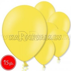 10.5"/27cm  lateksa balons,, pastels, dzeltenais,  15 gab. 
