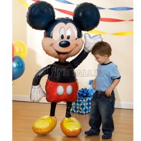96"/132  cм  AirWalker Ходячий шар из фольги  Mickey