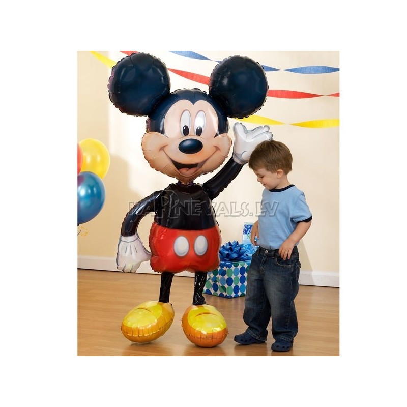 96"/132  cм  AirWalker Ходячий шар из фольги  Mickey