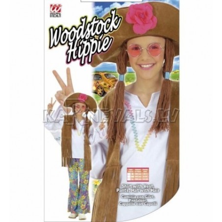 Woodstock hipijs  kostīms, (140cm)