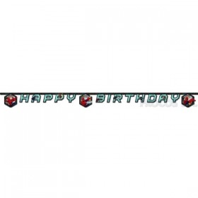 Буквенная гирлянда  "Happy Birthday"  Человек паук