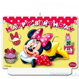 Декоративная свечка  Happy Birthday  Мышка Минни