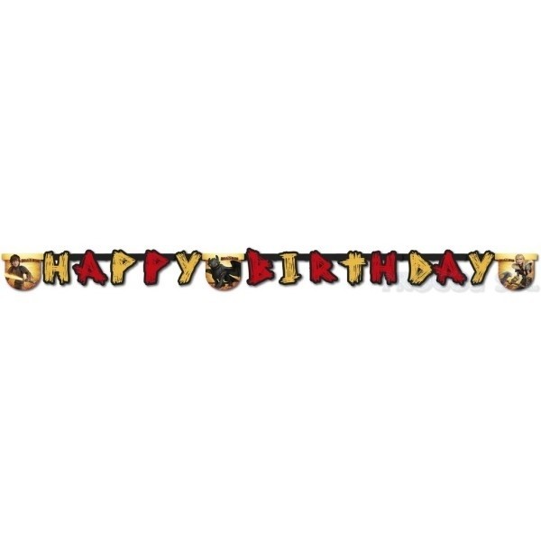 Буквенная гирлянда Happy Birthday  Дракон