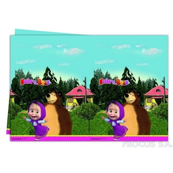 Скатерть из пластика  Маша и медведь 120x180 см