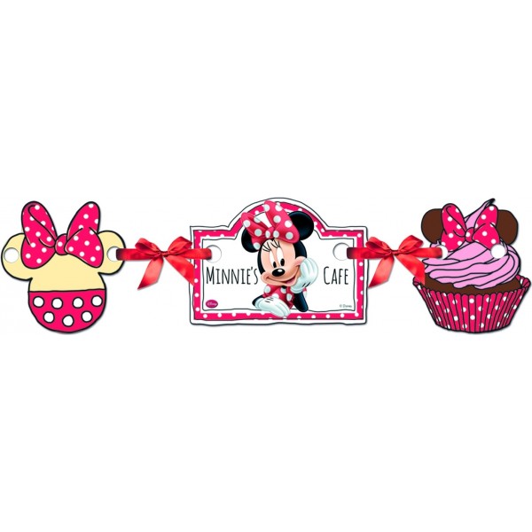 Baneris no papīra dzimšanas dienas ballītei Minnie pele