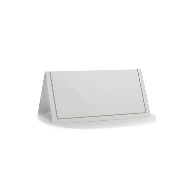 Viesu vietu ﻿ sudraba kārte  9,8 x 4,9 cm﻿ 50 gab