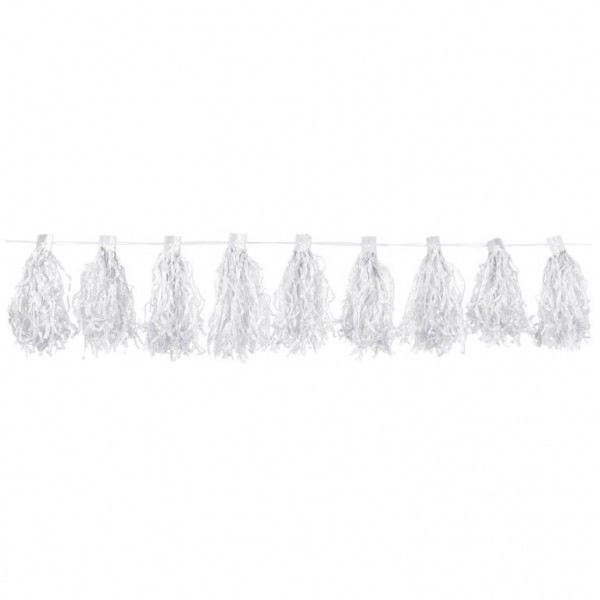Tassel Garland White 3 m