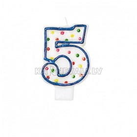 Свеча - цифра '5'