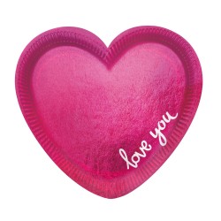 6 Heart shasped plates Everyday love