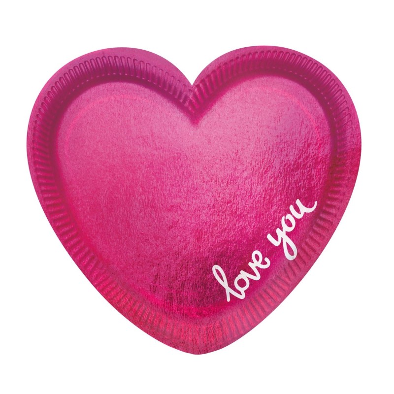 6 Heart shasped plates Everyday love
